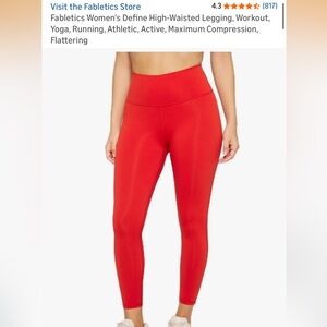 Fabletics Heated Red Leggings
